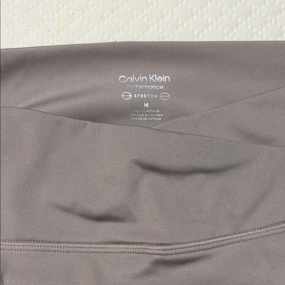 Calvin Klein Performance Stretch Leggings - Brown Gray